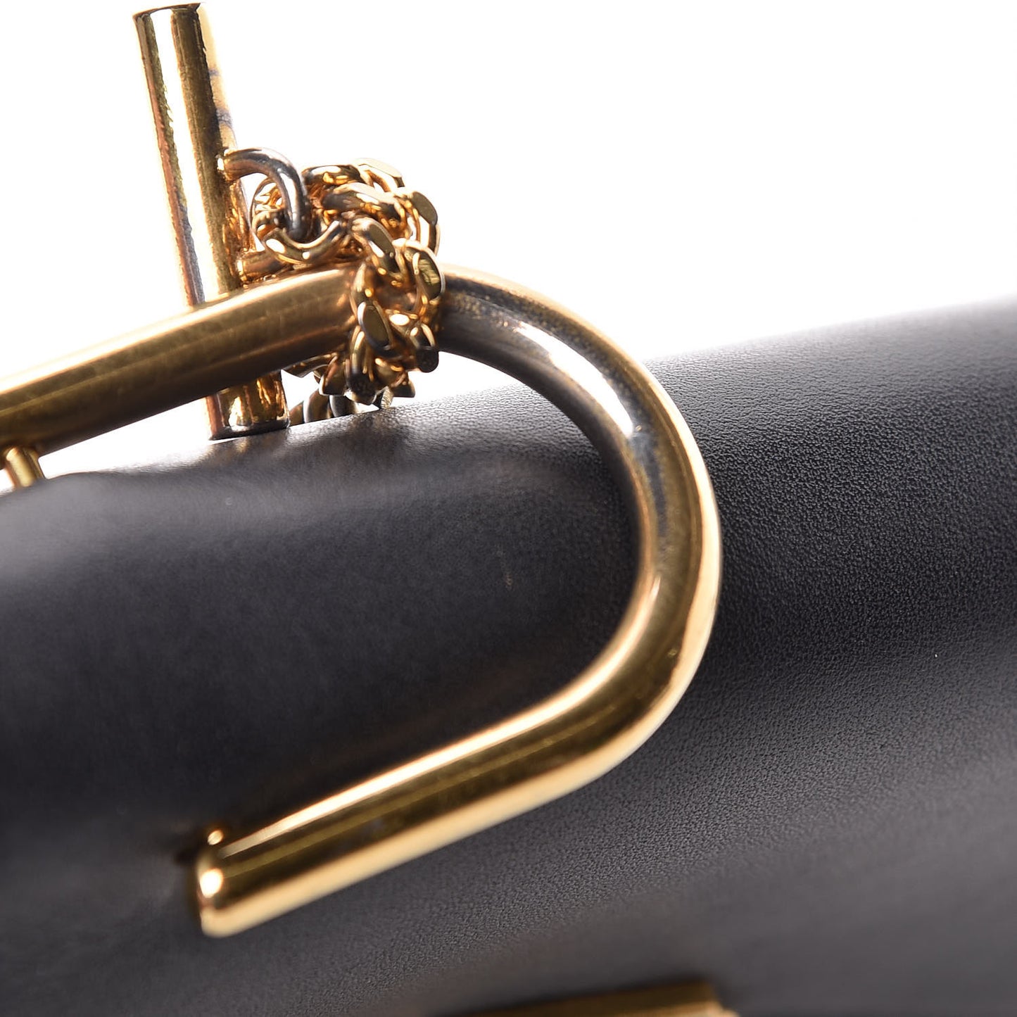 Calfskin Mini Drew Chain Shoulder Bag Black