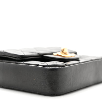 Chanel Lambskin Quilted Extra Mini Square Flap Black 9 of 10