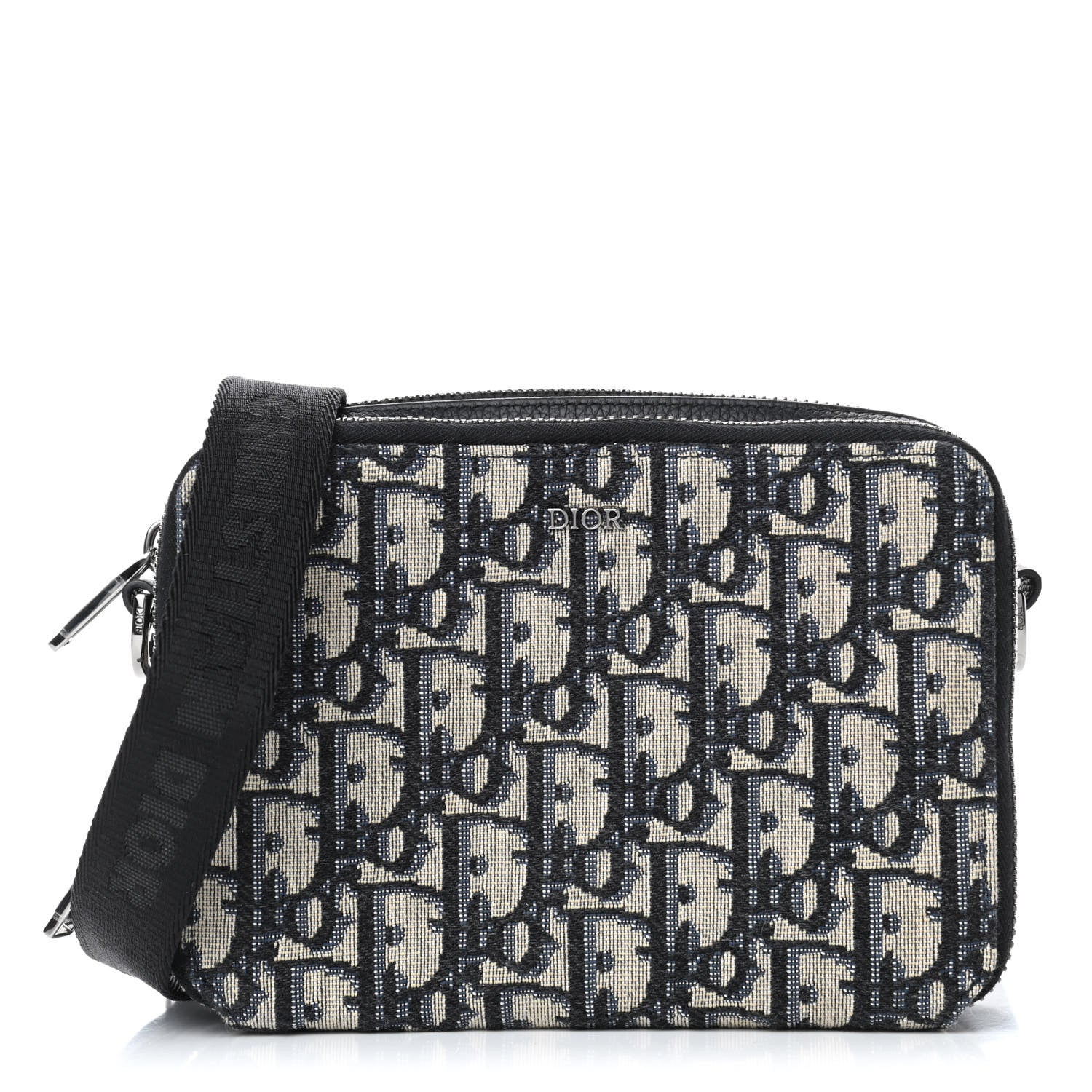 Christian Dior Oblique Pouch Navy Blue 1 of 4