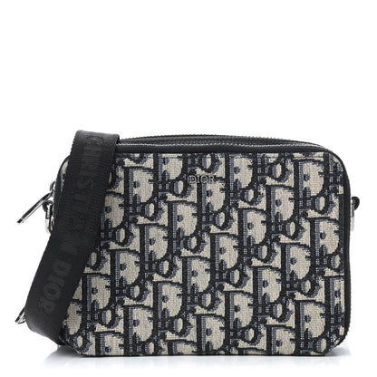 Christian Dior Oblique Pouch Navy Blue 1 of 4