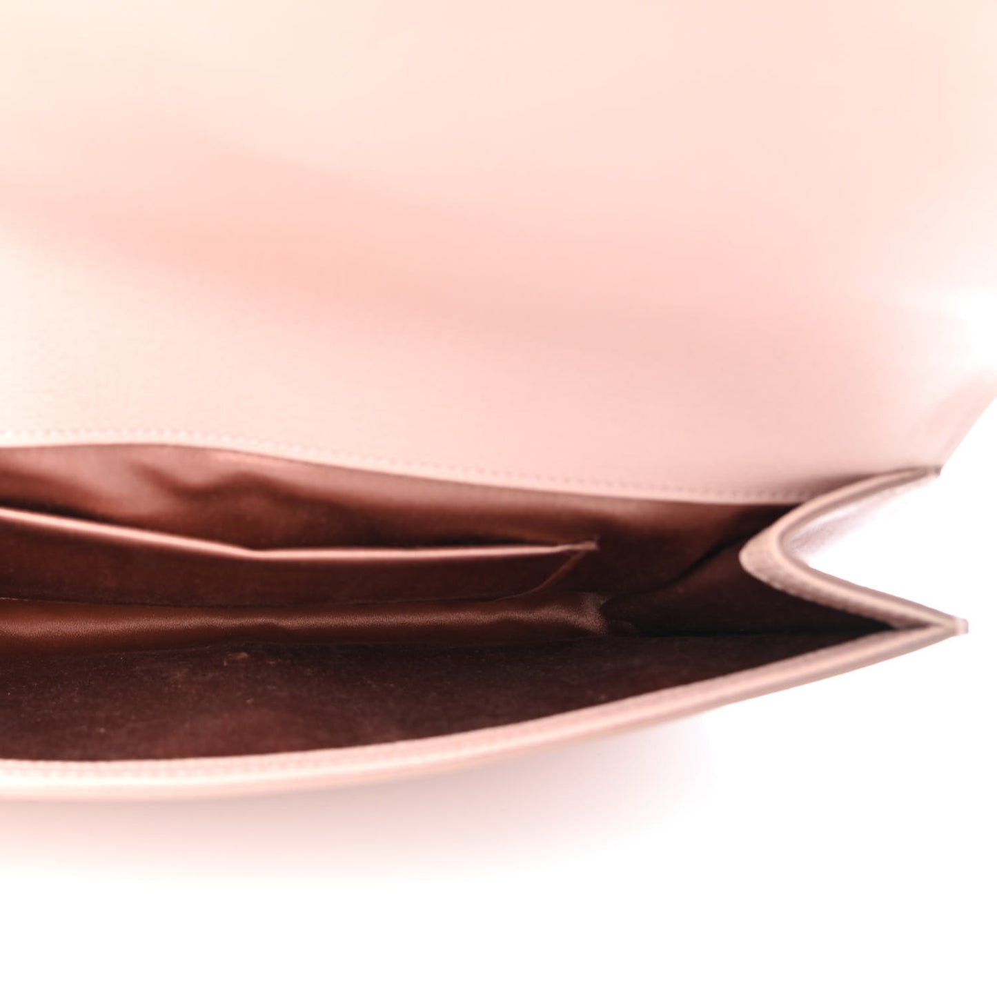 Calfskin Classic Y Ligne Clutch Light Pink