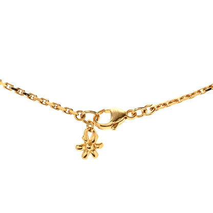 Chanel Crystal CC Flower Necklace Gold 6 of 7