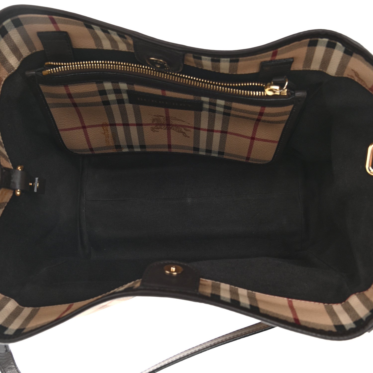 Burberry Haymarket Check Small Canterbury Tote Chocolate 9 of 15