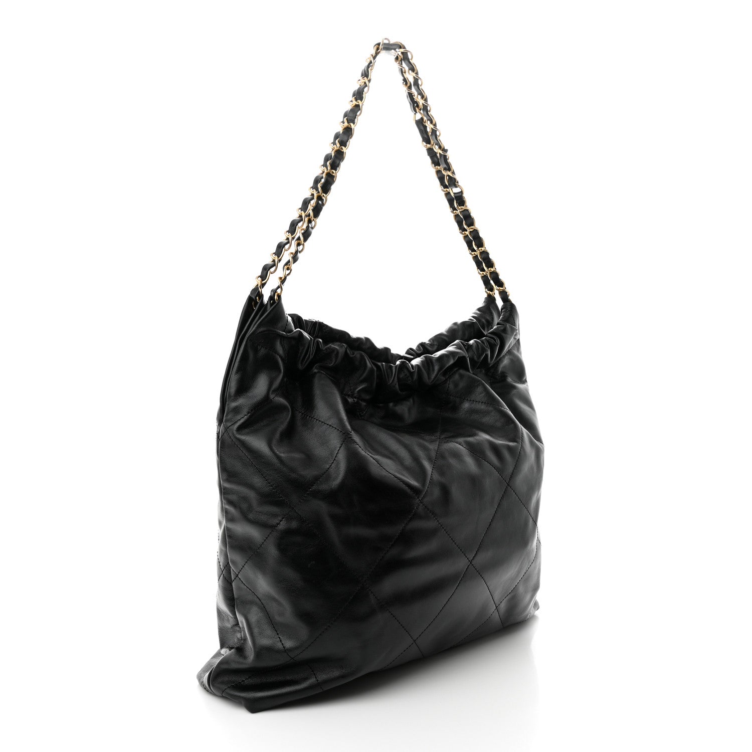 Chanel Shiny Calfskin Quilted Chanel 22 Black 3 of 11