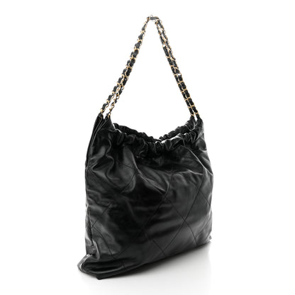 Chanel Shiny Calfskin Quilted Chanel 22 Black 3 of 11