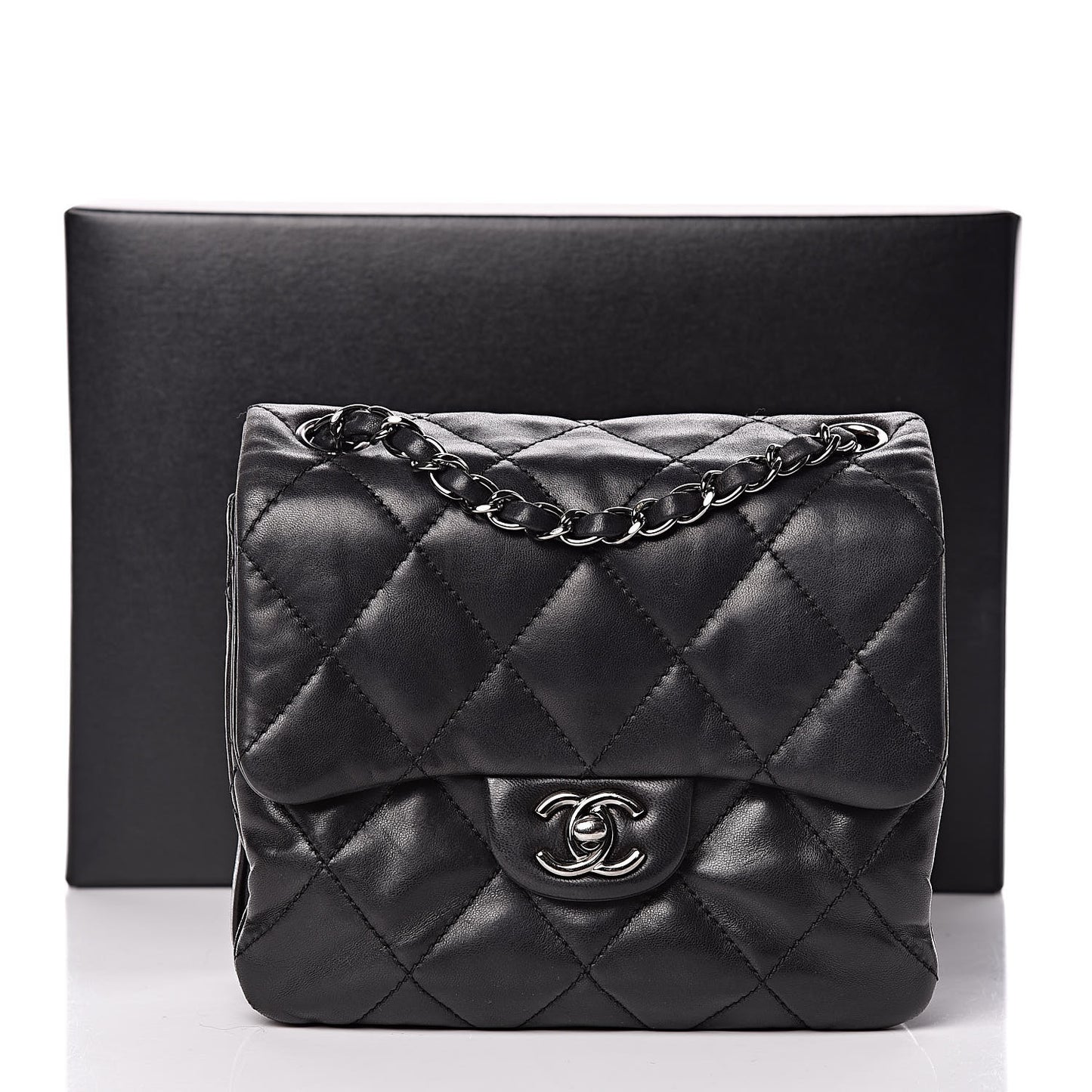 Lambskin Quilted Mini Chanel 3 Flap Black