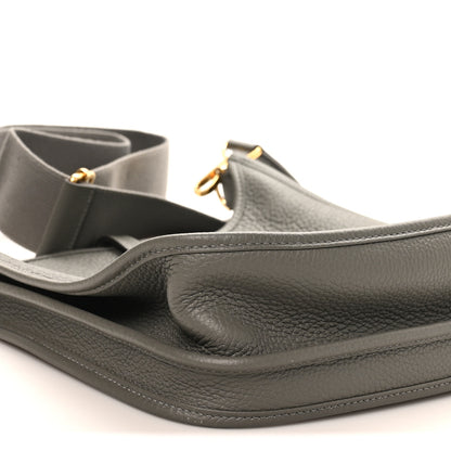 Hermes Taurillon Clemence Evelyne III PM Gris Meyer 9 of 10