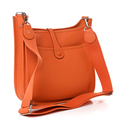 Hermes Taurillon Clemence Evelyne III PM Orange 3 of 10