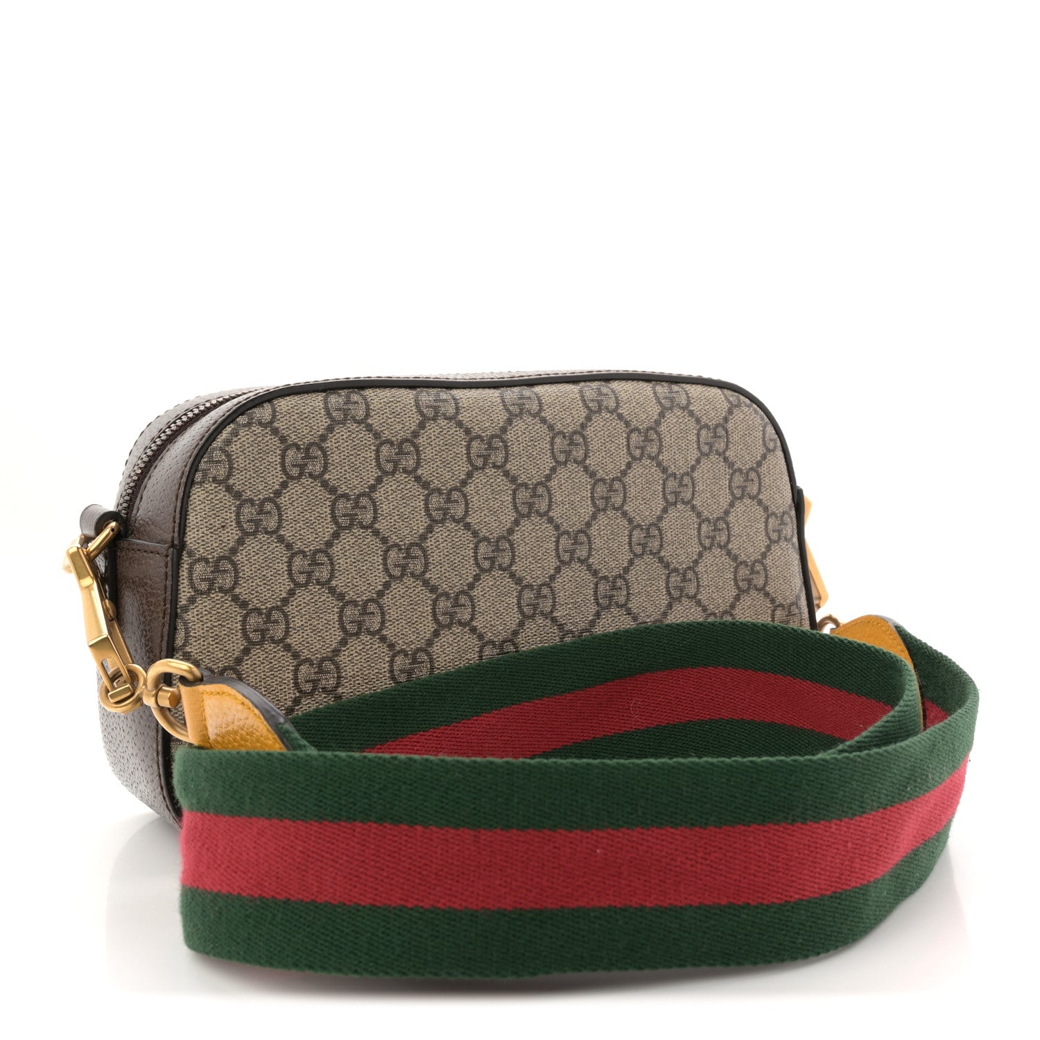 Gucci GG Supreme Monogram Web Neo Vintage Shoulder Bag Beige New Acero Crop 3 of 11