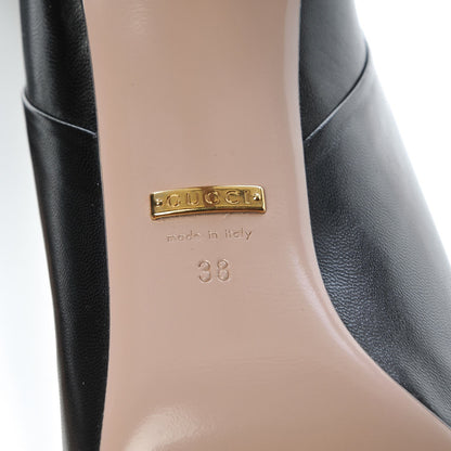 Gucci Malaga Kid Studded Toe Coline Boots 38 Black 6 of 8