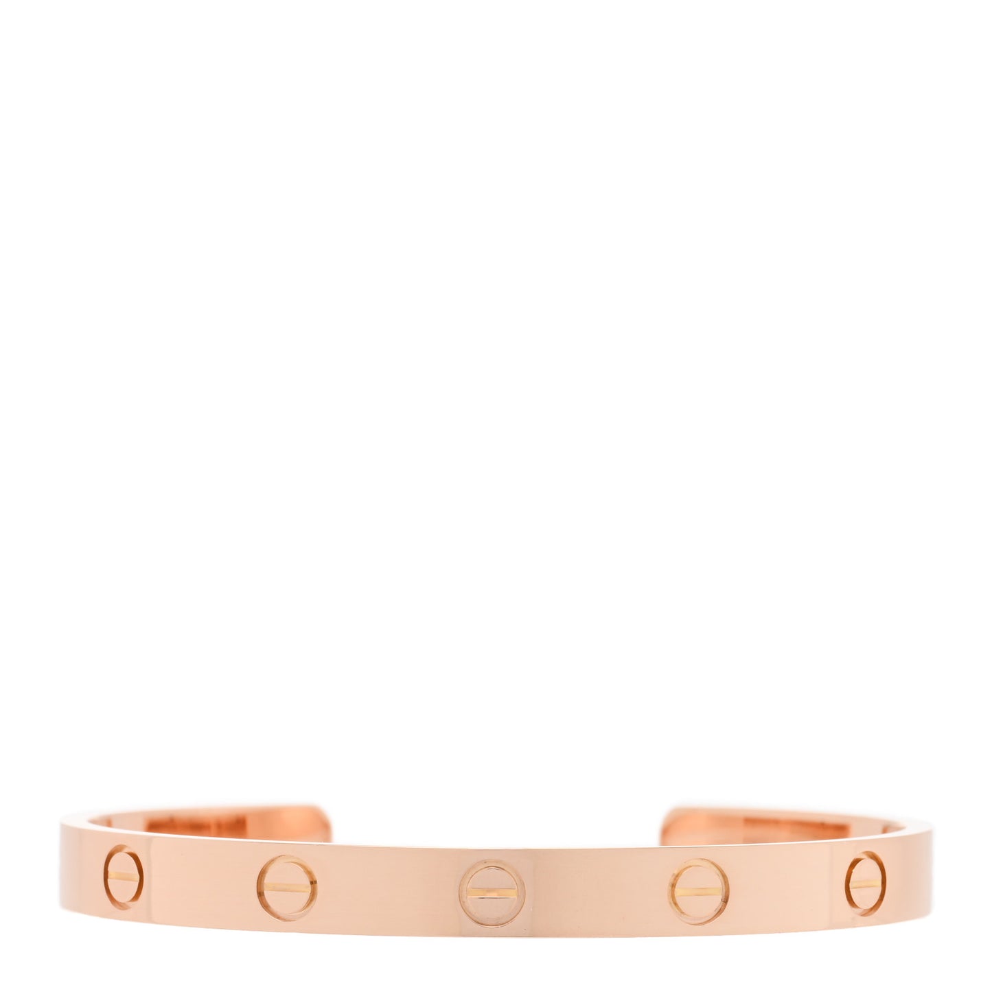18K Pink Gold LOVE Cuff Bracelet 17