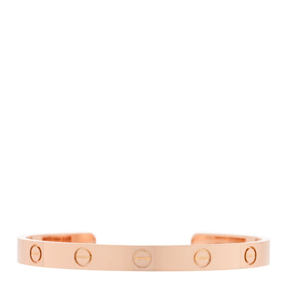 Cartier 18K Pink Gold LOVE Cuff Bracelet 17 1 of 3