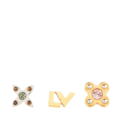 Louis Vuitton Swarovski Crystal Love Letter Timeless Ear Stud Earrings 1 of 5