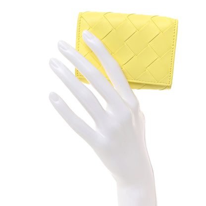 Bottega Veneta Nappa Intrecciato Tri-Fold Wallet Yellow 2 of 14