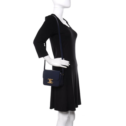 Celine Shiny Calfskin Teen Triomphe Dark Blue 2 of 10
