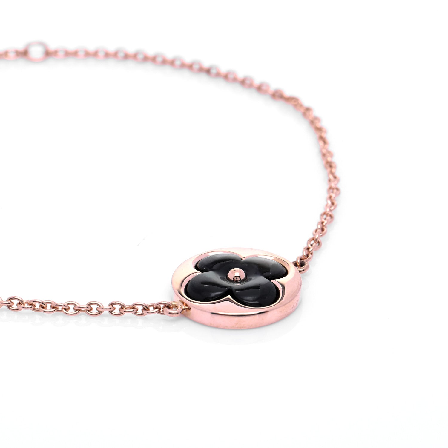 Louis Vuitton 18K Pink Gold Grey Mother of Pearl Color Blossom Sun Bracelet 4 of 8