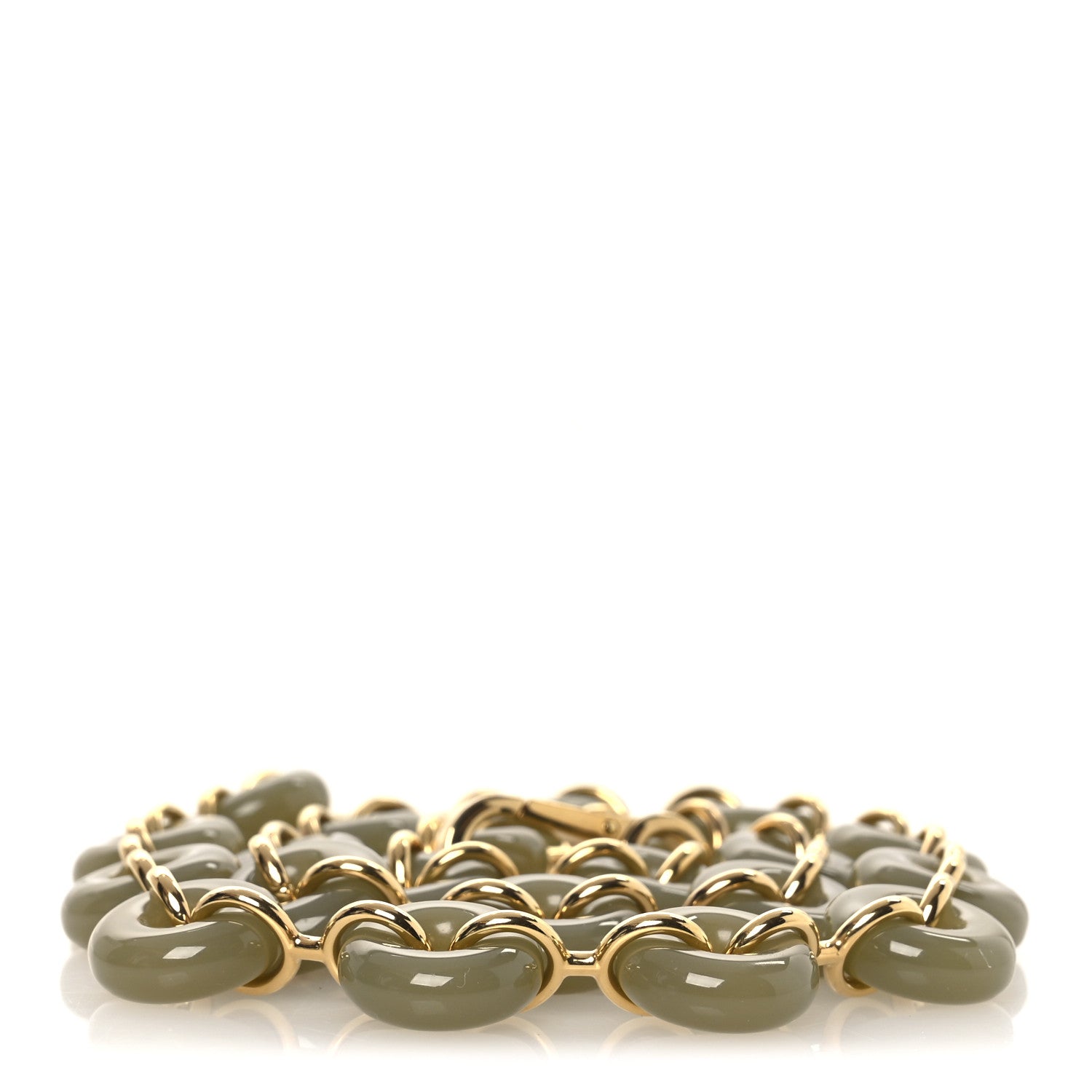 Loewe Brass Donut Chain Shoulder Strap Clay Green 4 of 8