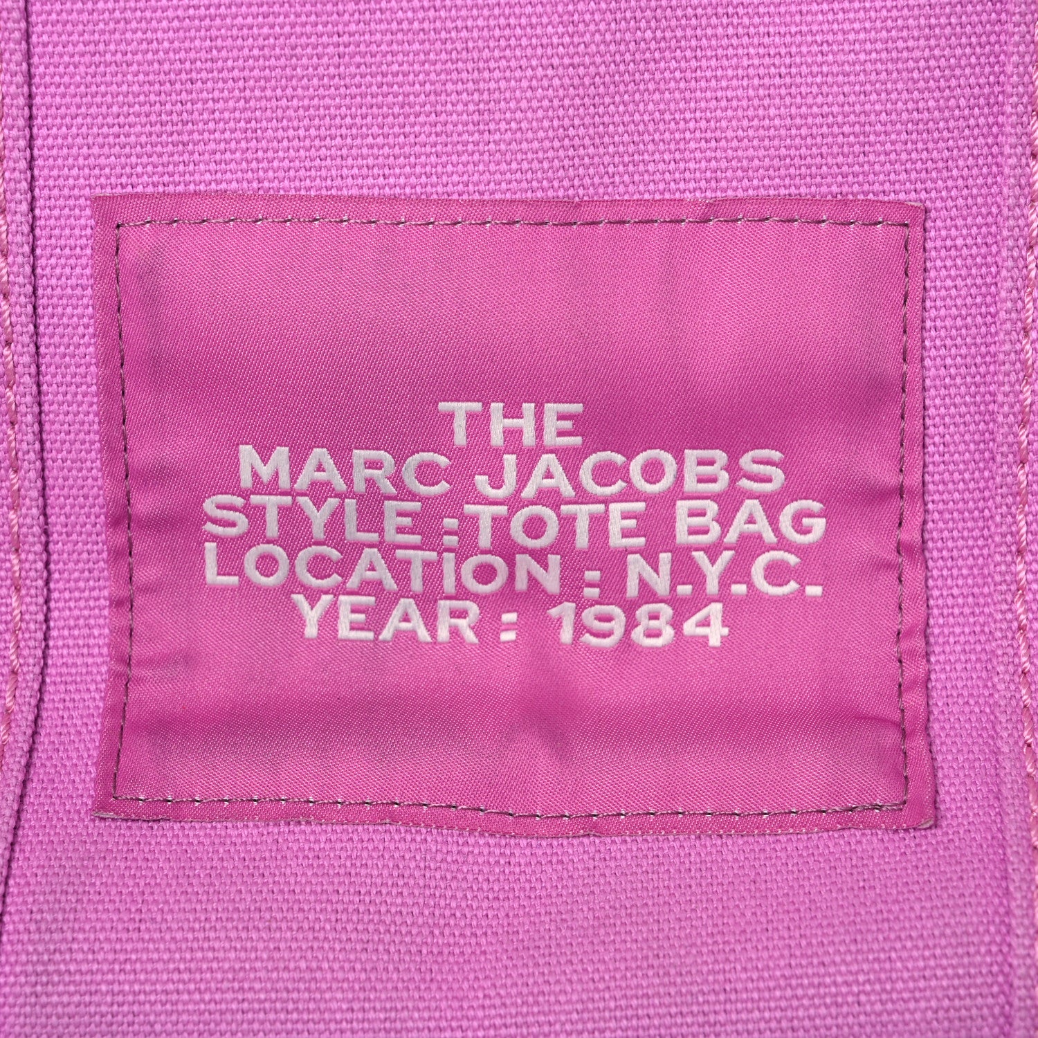 Marc Jacobs Cotton Canvas Medium The Traveler Tote Bag Pink 12 of 19