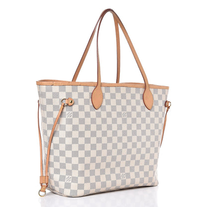 Louis Vuitton Damier Azur Neo Neverfull MM Rose Ballerine 3 of 11