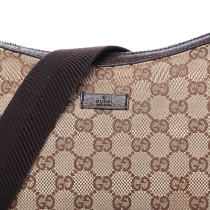 Gucci Monogram Medium Half Moon Hobo Dark Brown 10 of 15
