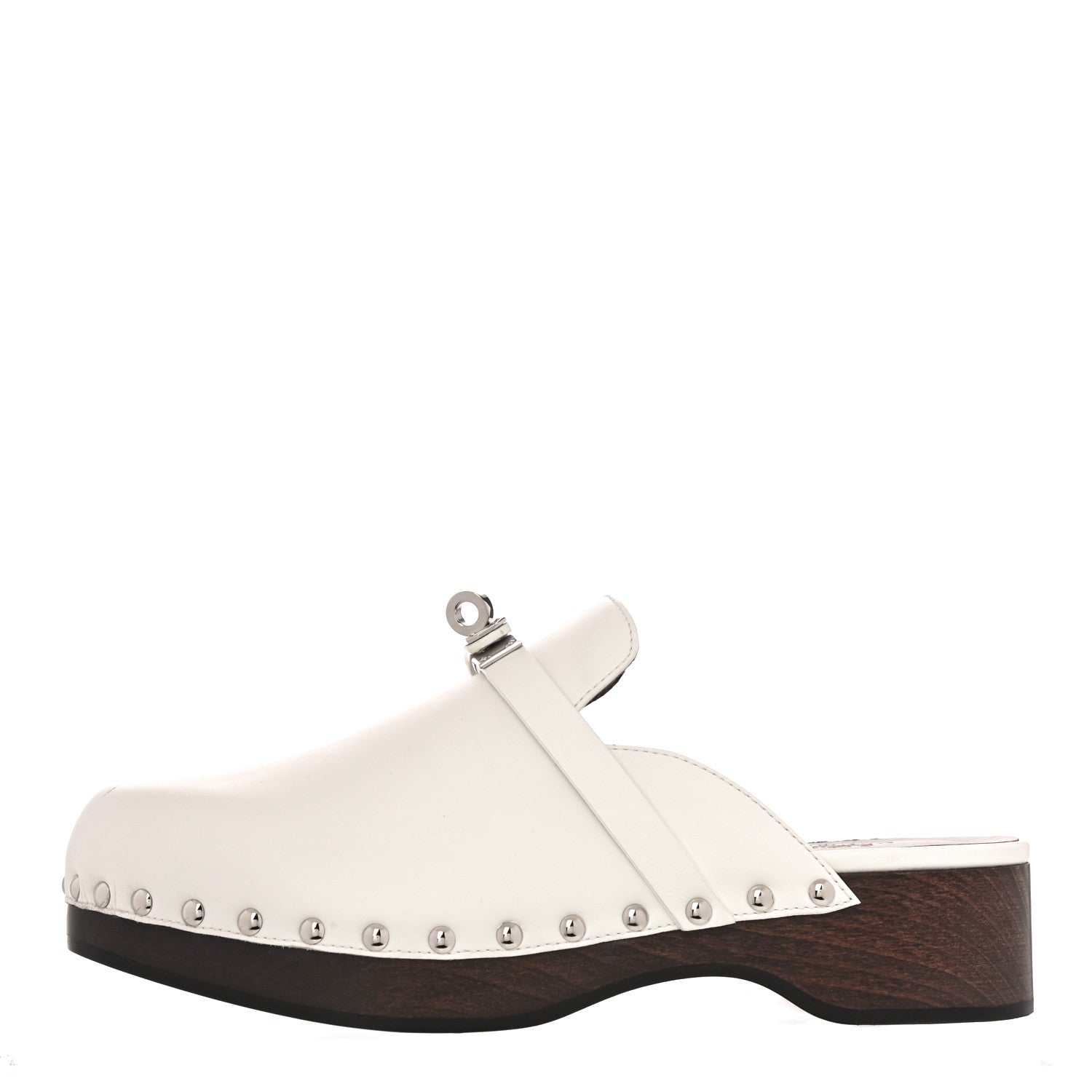 Hermes Calfskin Carlotta Mules 36 White 1 of 11
