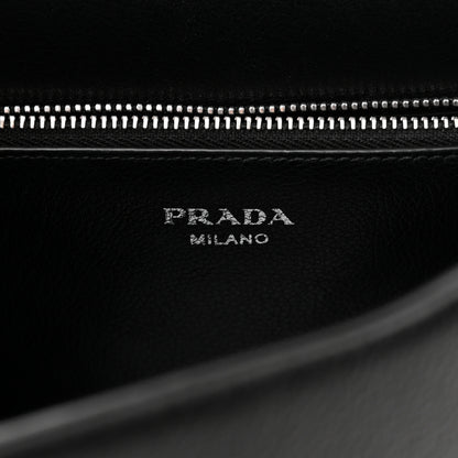 Prada Glace Calfskin Studded Sound Shoulder Bag Black 6 of 8