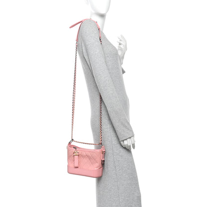 Chanel Aged Calfskin Quilted Small Gabrielle Hobo Pink 2 of 12