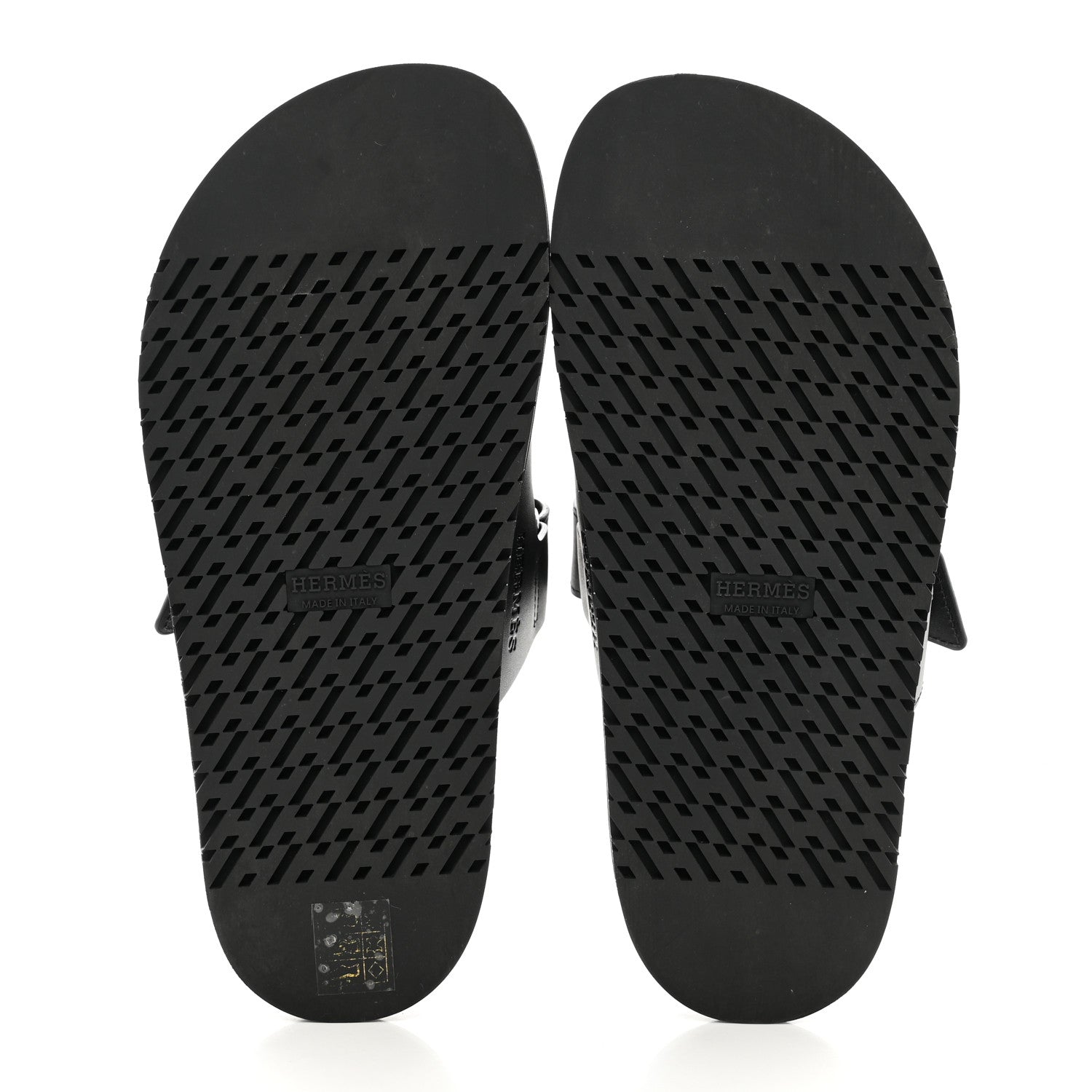 Hermes Calfskin Womens Chypre Sandals 37 Black 5 of 9