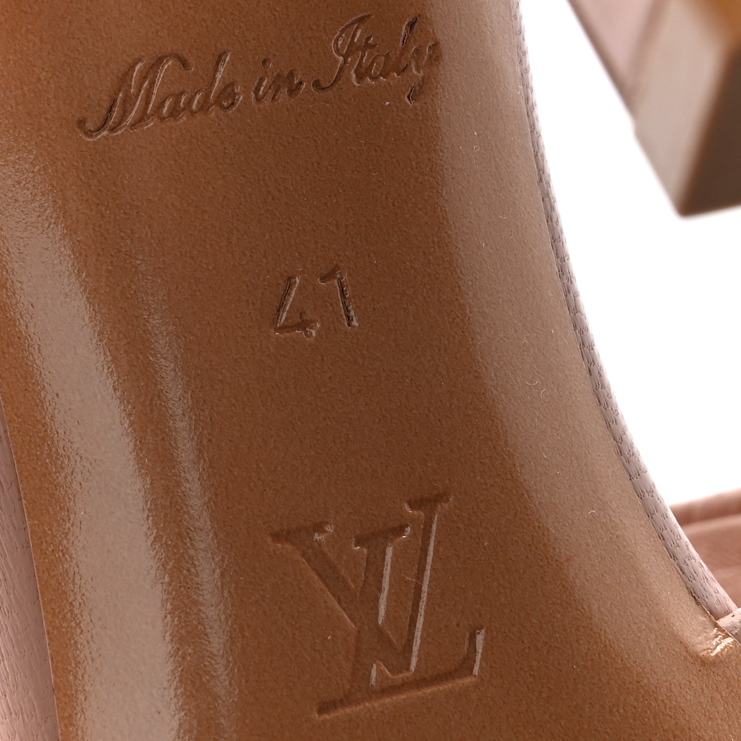 Louis Vuitton Lambskin Embossed Monogram Revival Mules 41 Beige 7 of 11