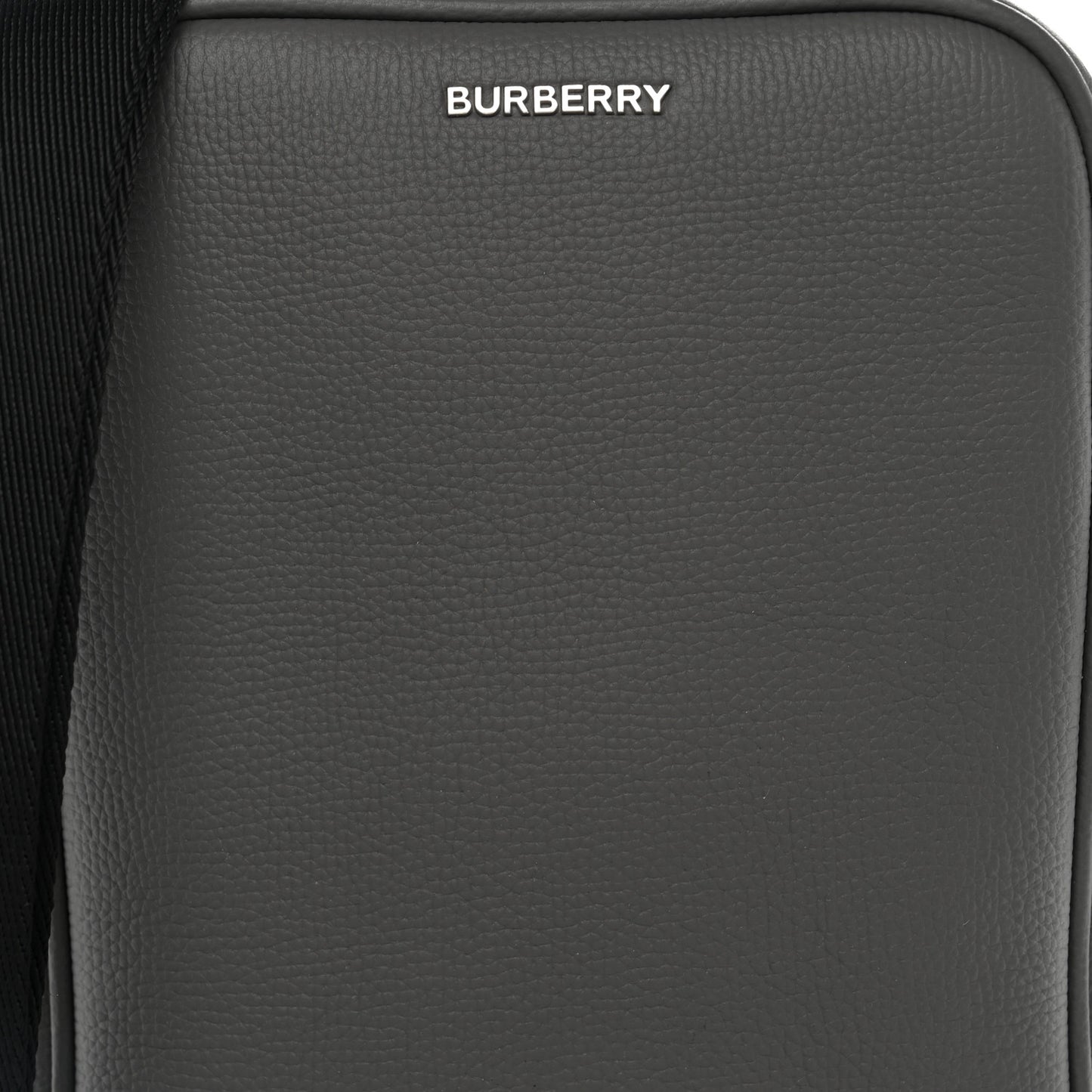 Grained Calfskin Vertical Paddy Anthracite
