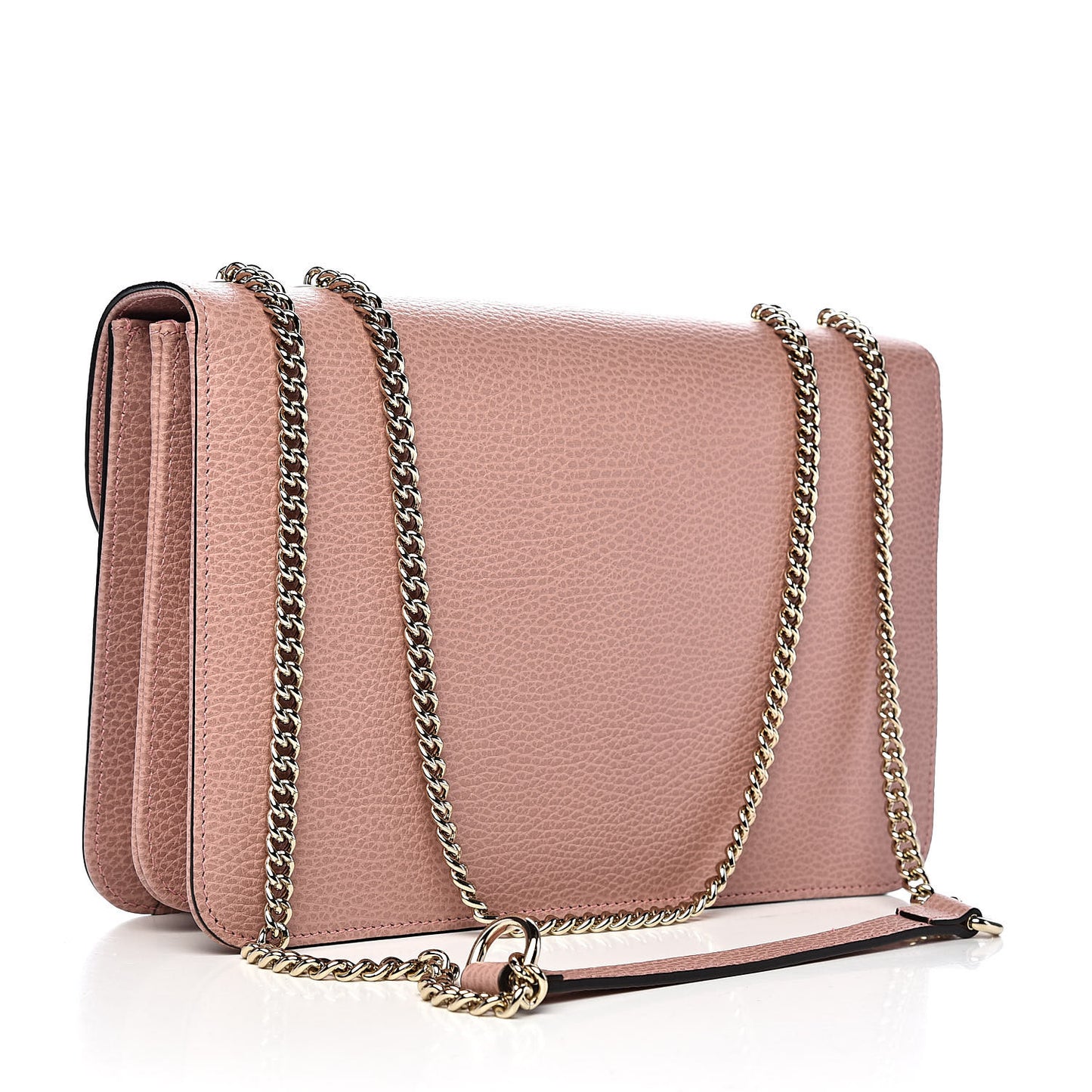 Dollar Calfskin Interlocking G Shoulder Bag Soft Pink