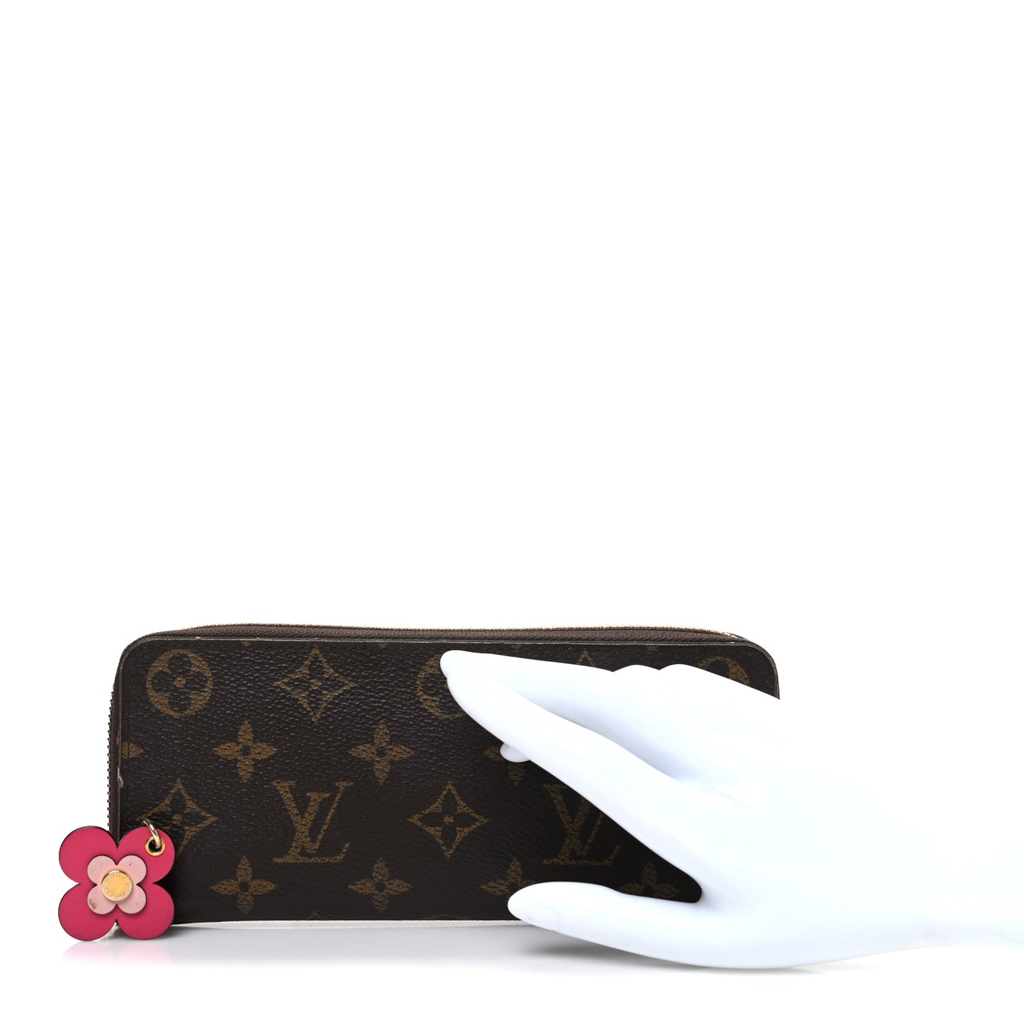 Monogram Bloom Flower Clemence Wallet Fuchsia