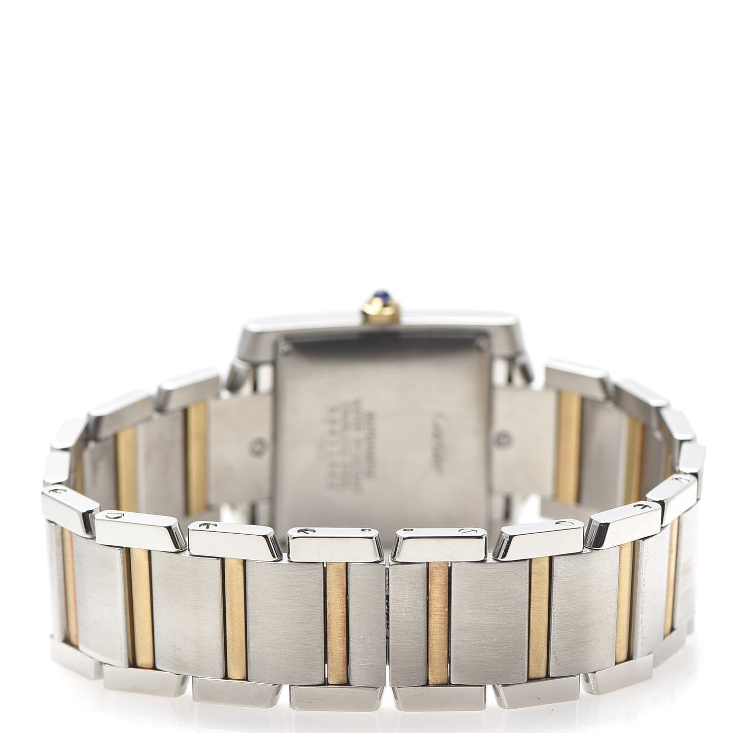 Stainless Steel 18K Yellow Gold 28mm Tank Francaise Automatic Watch