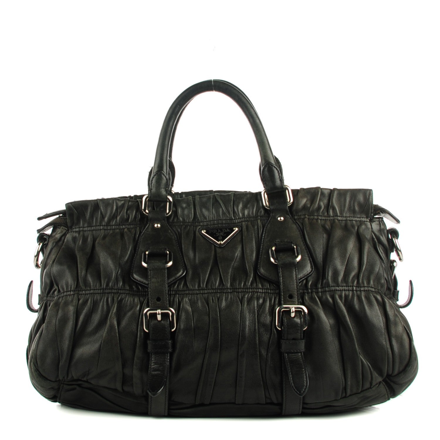 Prada Nappa Gaufre Shoulder Bag Nero Black 1 of 14