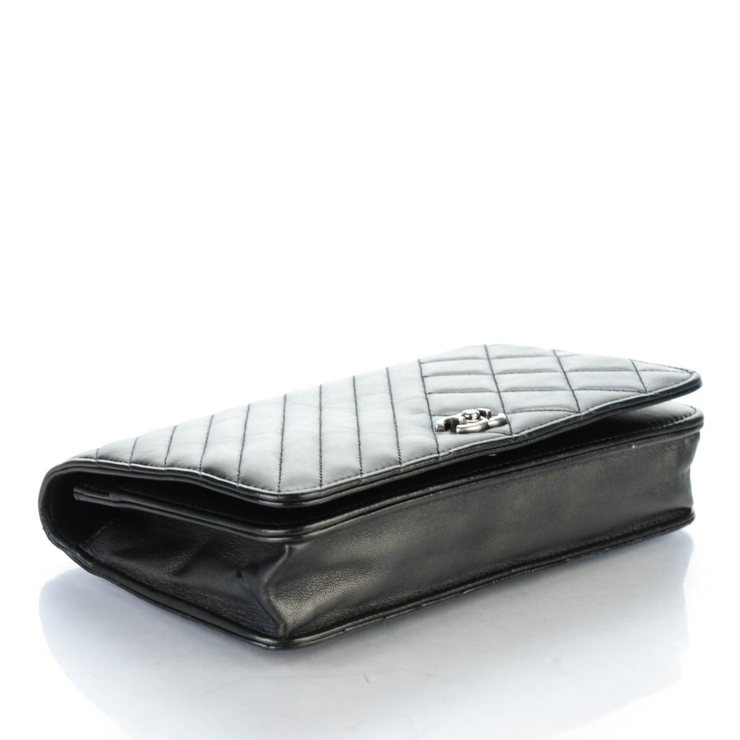 Chanel Lambskin Quilted Coco Boy Wallet On Chain WOC Black 3 of 8