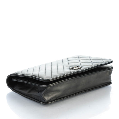 Chanel Lambskin Quilted Coco Boy Wallet On Chain WOC Black 3 of 8