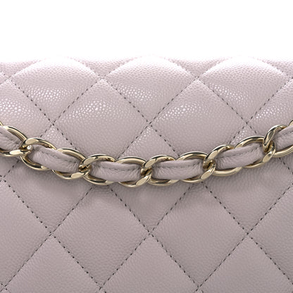 Chanel Caviar Quilted Jumbo Double Flap Light Purple 8 of 10