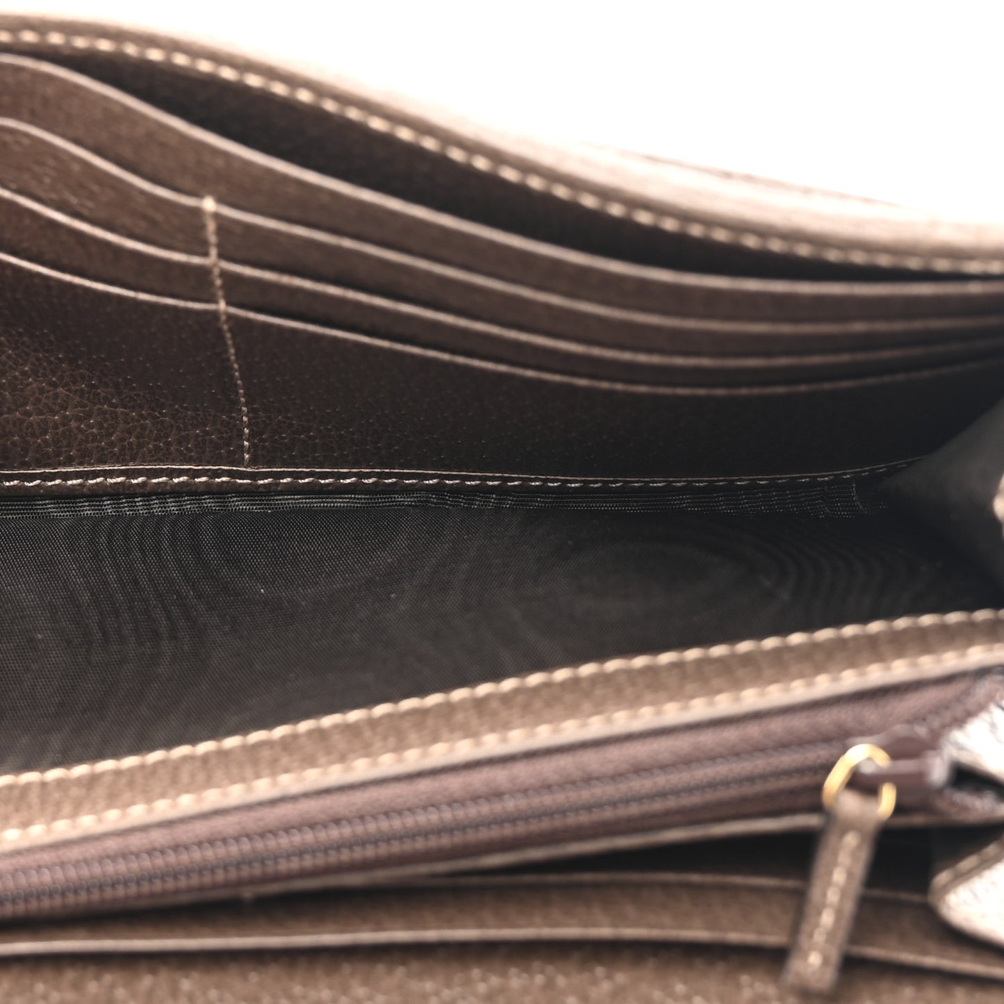 GG Supreme Monogram Web Ophidia Wallet On Chain Brown
