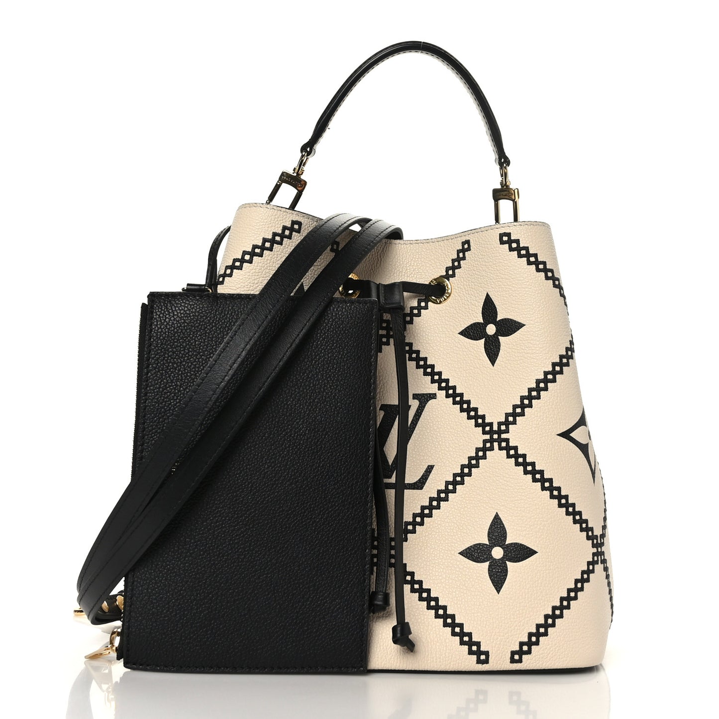 Empreinte Monogram Giant Broderies Neonoe MM Cream Black