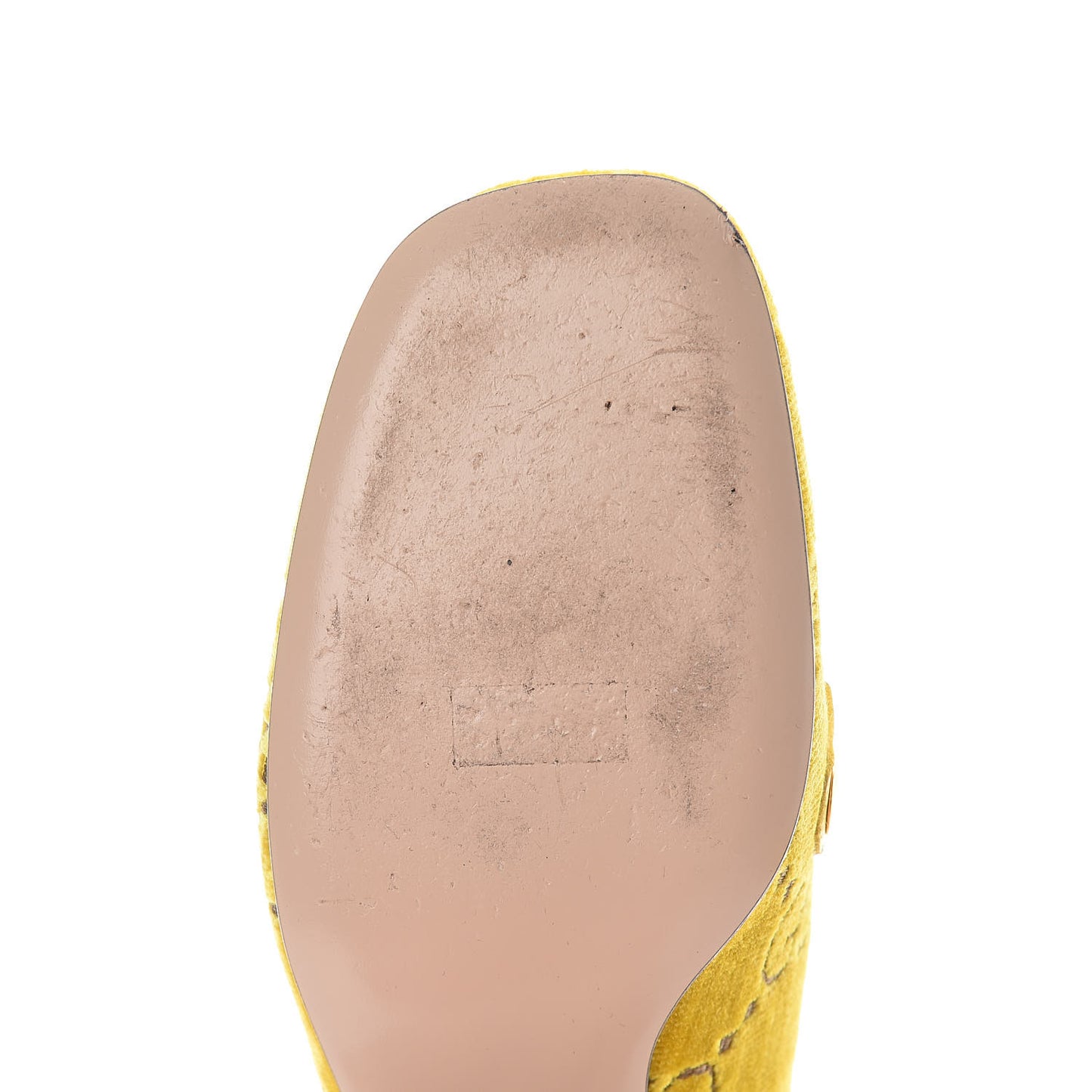 Velvet GG Monogram Sylvie Web Chain Mid Heel Loafers 37.5 Sunny Beige