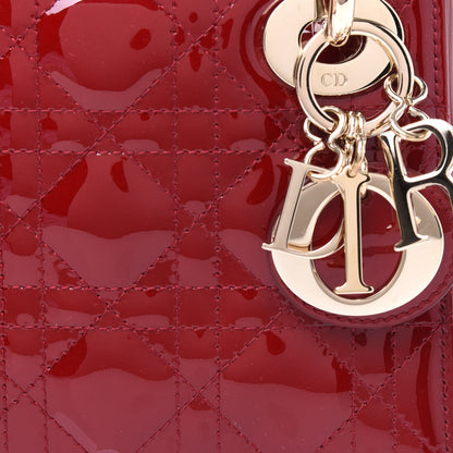 Christian Dior Patent Cannage Mini Lady Dior Red 8 of 9