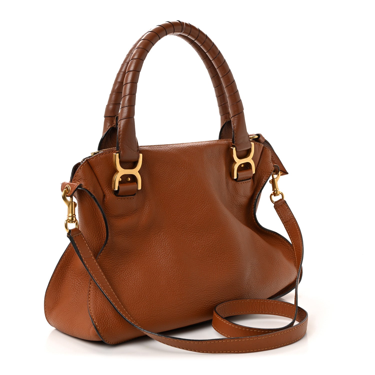 Chloe Calfskin Medium Marcie Satchel Tan 4 of 17