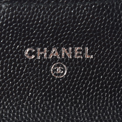 Chanel Iridescent Caviar Flap Quilted Card Holder Black 6 of 11