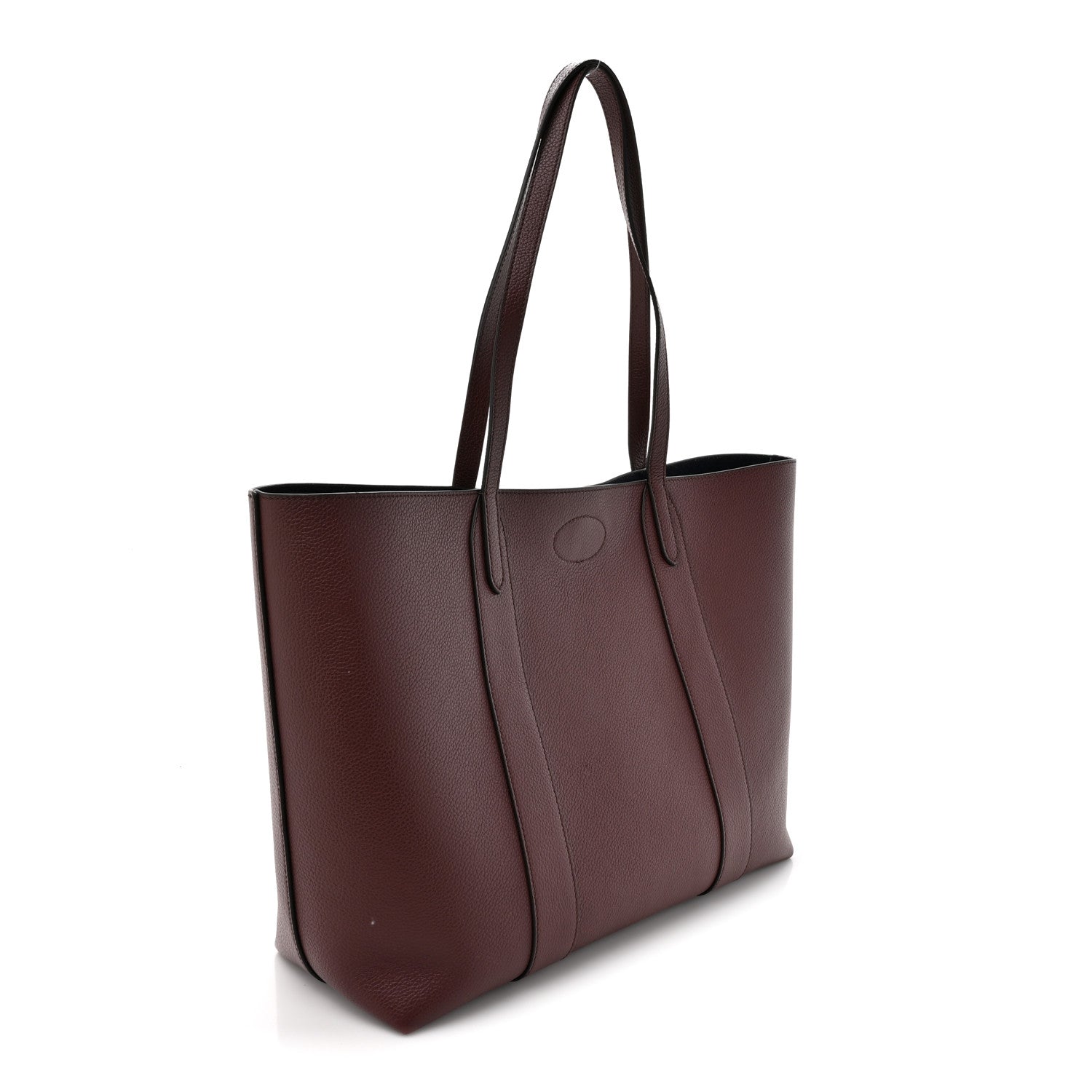 Mulberry Small Classic Grain Bayswater Tote Burgundy Oxford Blue 4 of 10