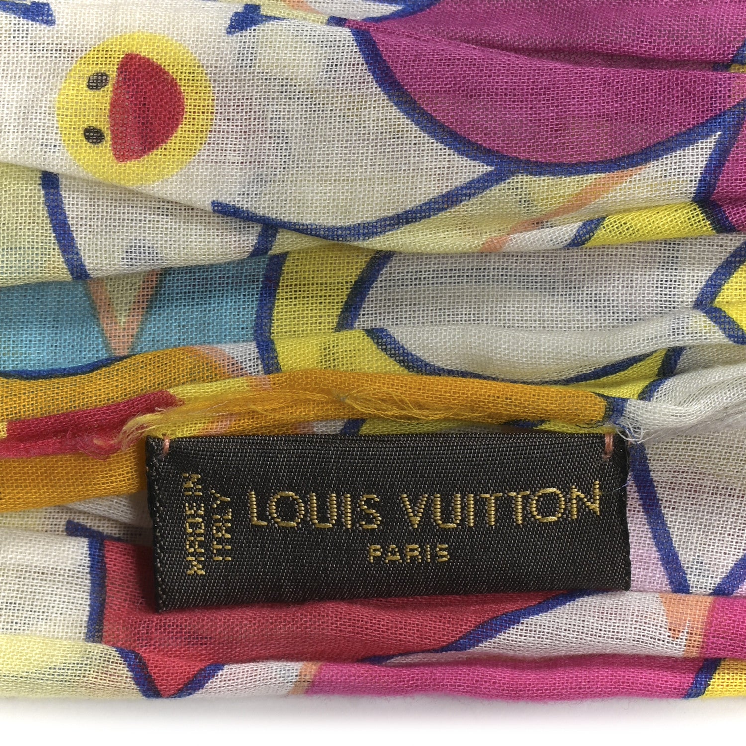 Louis Vuitton Cotton Murakami Cosmic Flower Scarf Multicolor 3 of 5