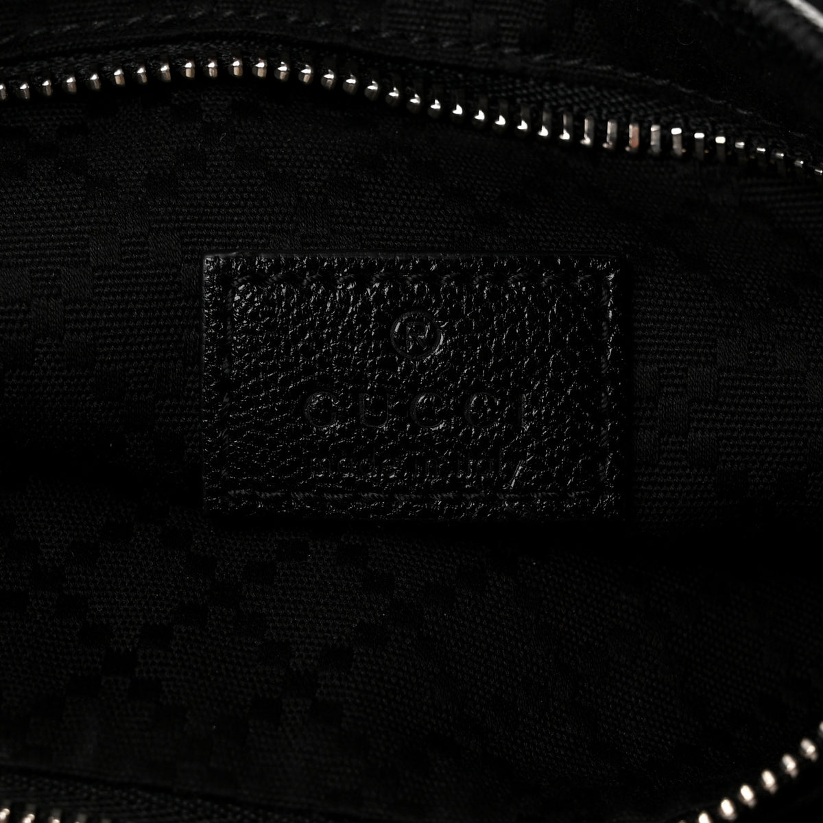 Gucci Monogram Goatskin Medium Jackie 1961 Hobo Black 6 of 10