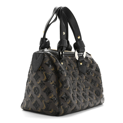 Louis Vuitton Monogram Sequins Eclipse Speedy 28 Black 3 of 18