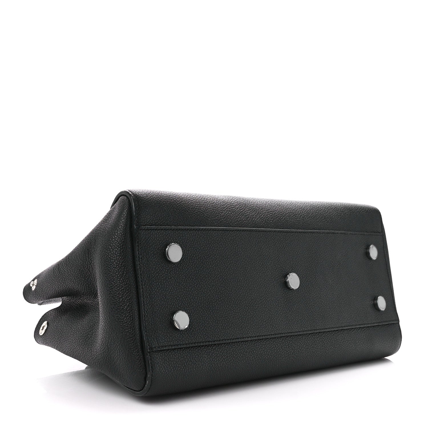 Saint Laurent Grained Calfskin Small Cabas Rive Gauche Black 4 of 11
