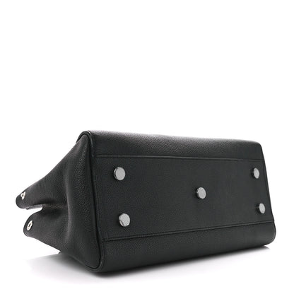 Saint Laurent Grained Calfskin Small Cabas Rive Gauche Black 4 of 11