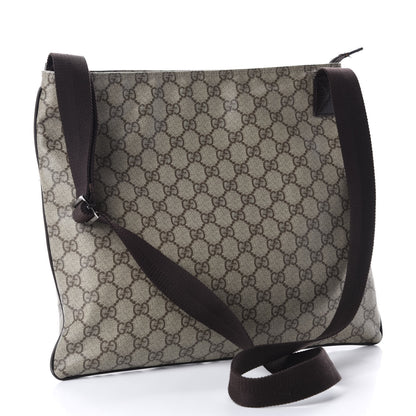 Gucci GG Plus Monogram Medium Flat Messenger Bag Dark Brown 3 of 13